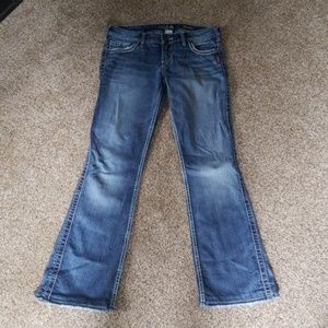 Silver 28 waist bootcut jeans